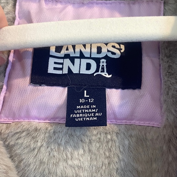 Lands' End Girks fleece lined parka. - Picture 2 of 4
